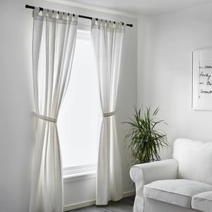 White 118" curtain